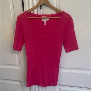 Anthropologie Pink Short Sleeve Tee